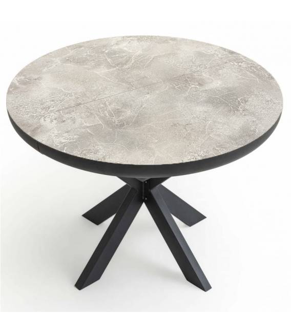 Išskleidžiamas stalas SPIDER Ø100(180)x76 matt rambla