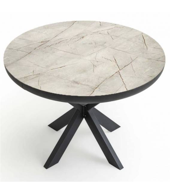 Išskleidžiamas stalas SPIDER Ø100(180)x76 lagina matt