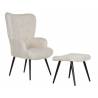 Fotelis VELVET RELAX baltas