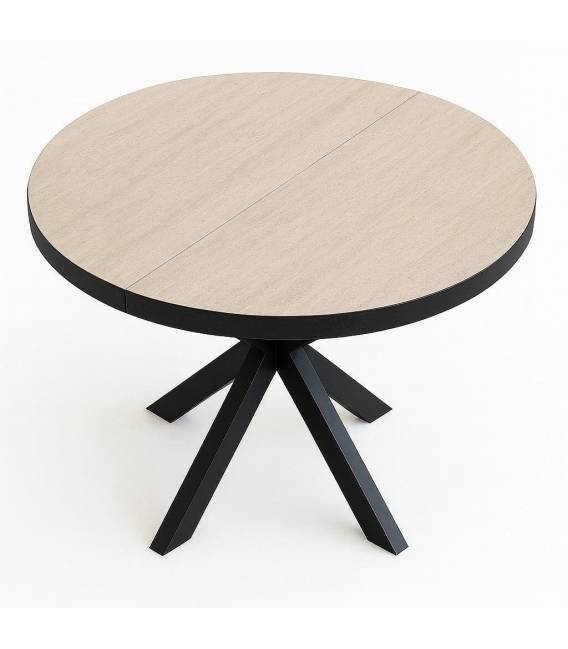 Išskleidžiamas stalas SPIDER Ø100(180)x76 traverten