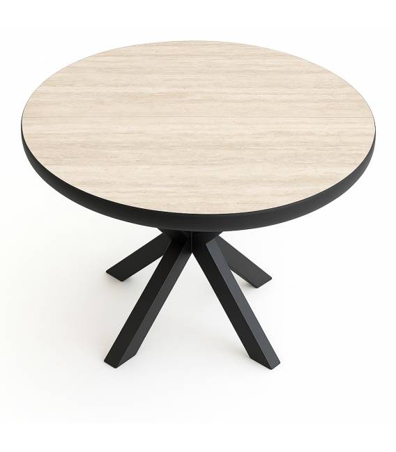 Išskleidžiamas stalas SPIDER Ø110(206)x76 traverten