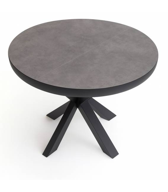 Išskleidžiamas stalas SPIDER Ø100(180)x76 retro gumush