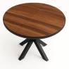 Išskleidžiamas stalas SPIDER Ø100(180)x76 american walnut