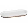 Padėklas WHITE STRIPES 26x11 baltas/rudas