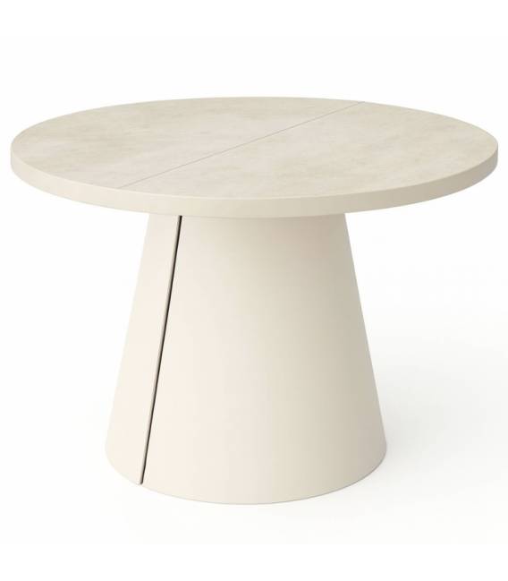Išskleidžiamas stalas MALMA Ø100(176)x76 white chromix