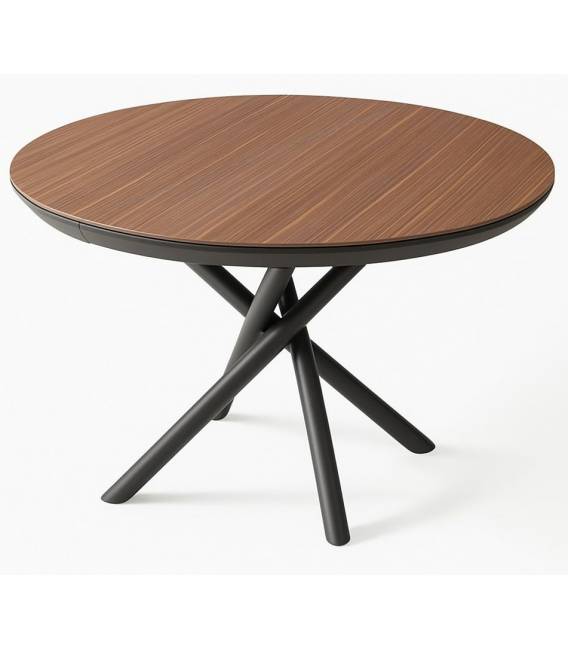 Išskleidžiamas stalas OCEAN Ø120(163) sacramento lack