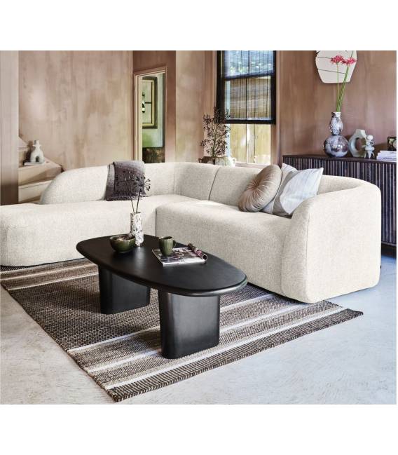 Minkštas kampas SLOPING 274x225 kreminė