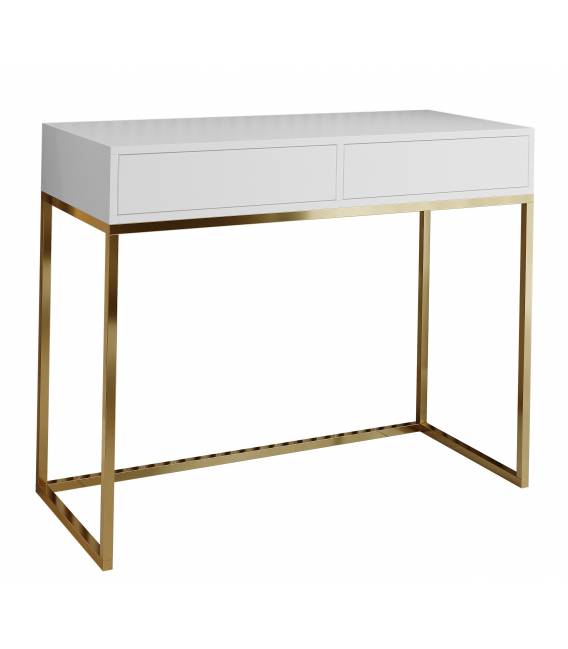 Konsolė AGRIO 100x35 balta/aukso