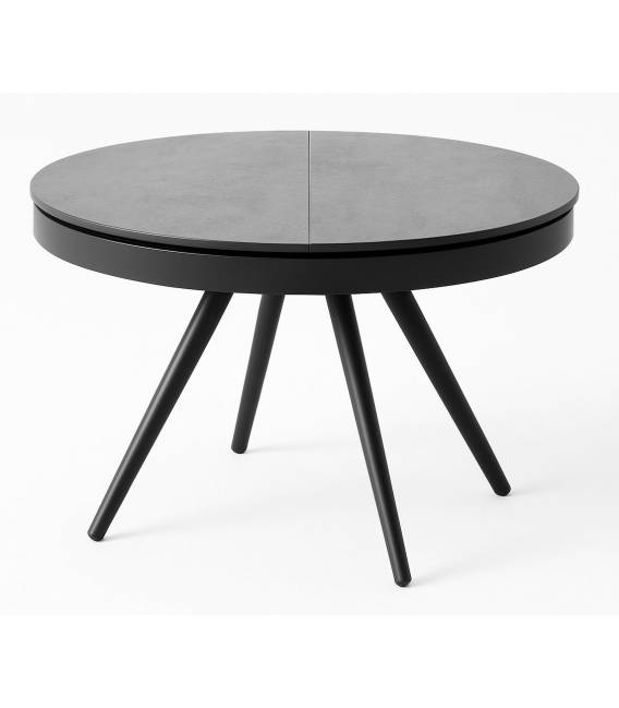 Išskleidžiamas stalas RIOSO 100(139)x75 tamsiai pilkas