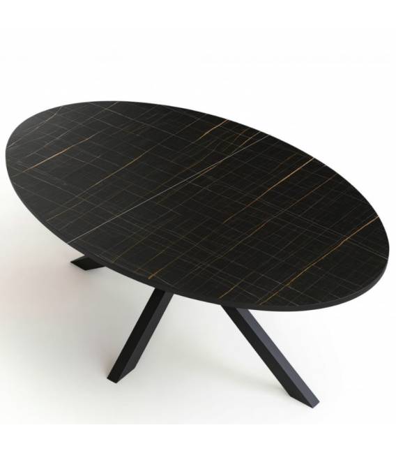 Ovalus išskleidžiamas stalas SATURN 160(240)x103 sonata lack