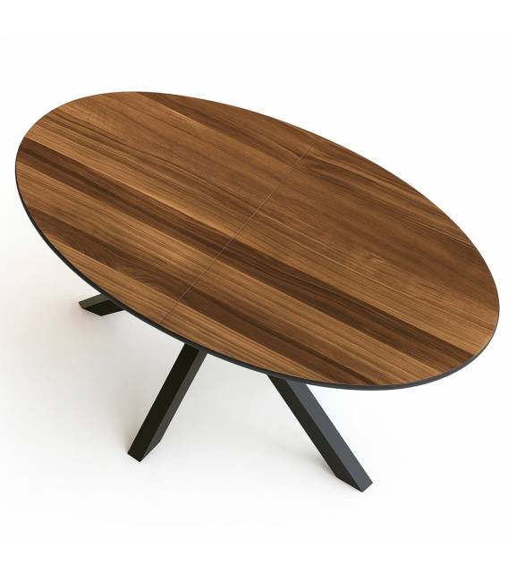 Ovalus išskleidžiamas stalas SATURN 160(240)x103 american walnut