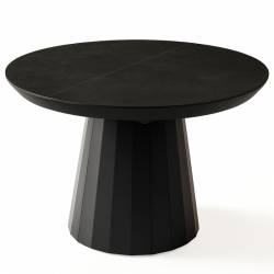 Išskleidžiamas stalas JAZZ Ø130(230) black beton/ black