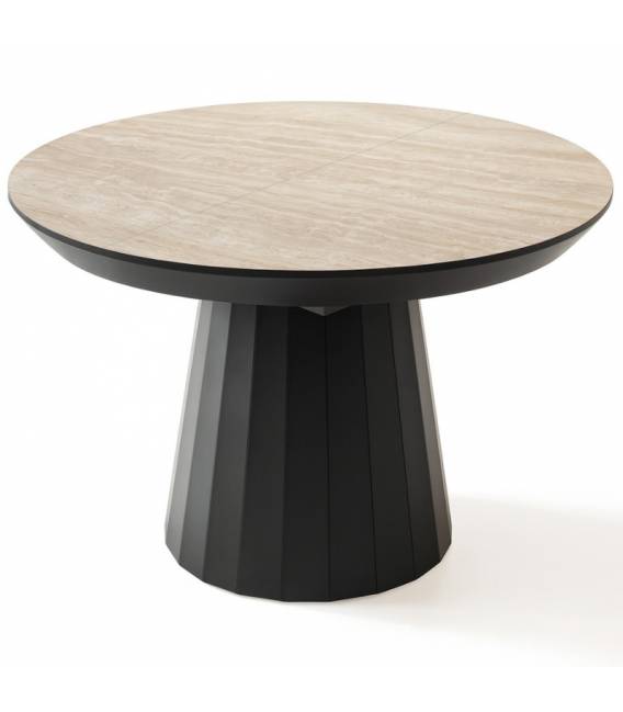 Išskleidžiamas stalas JAZZ Ø130(230) traverten