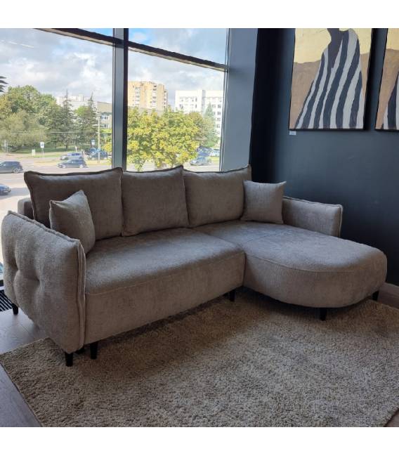 Minkštas kampas ALLIA 244x165 rusvas