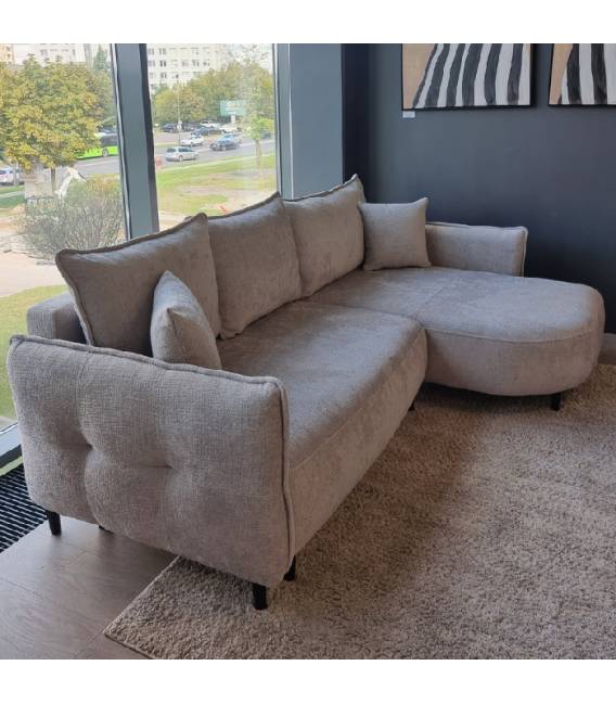 Minkštas kampas ALLIA 244x165 rusvas