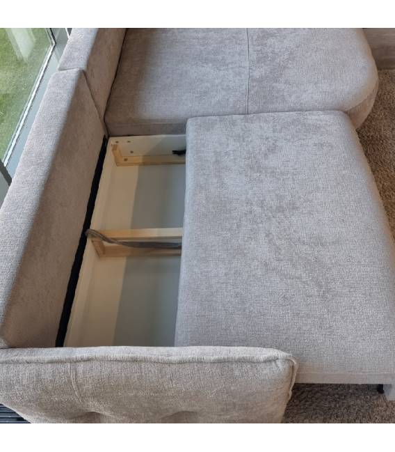 Minkštas kampas ALLIA 244x165 rusvas