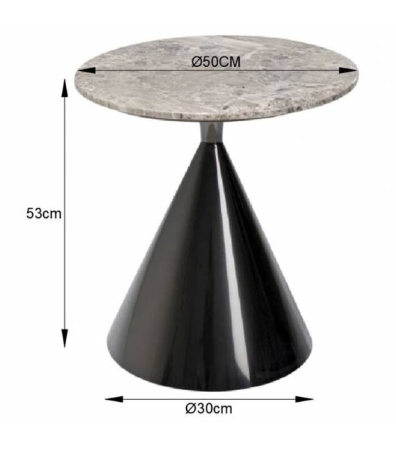 Šoninis staliukas RITA Ø50 margas