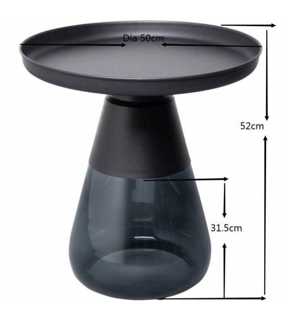 Šoninis staliukas BOTTIGLIA Ø50 tamsiai pilkas