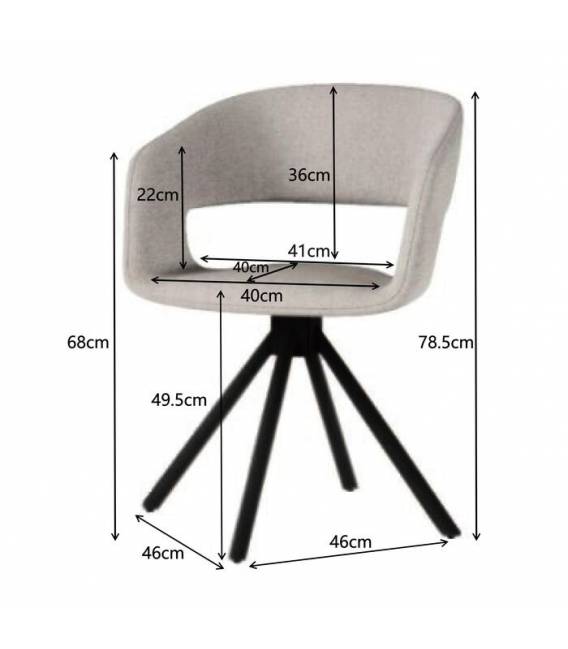 Kėdė SWIVEL beige/sukasi