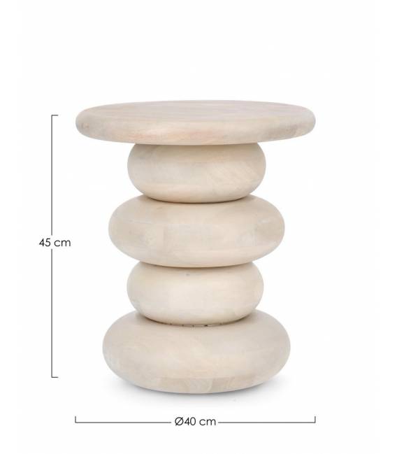 Šoninis staliukas LOPEZ Ø40 beige