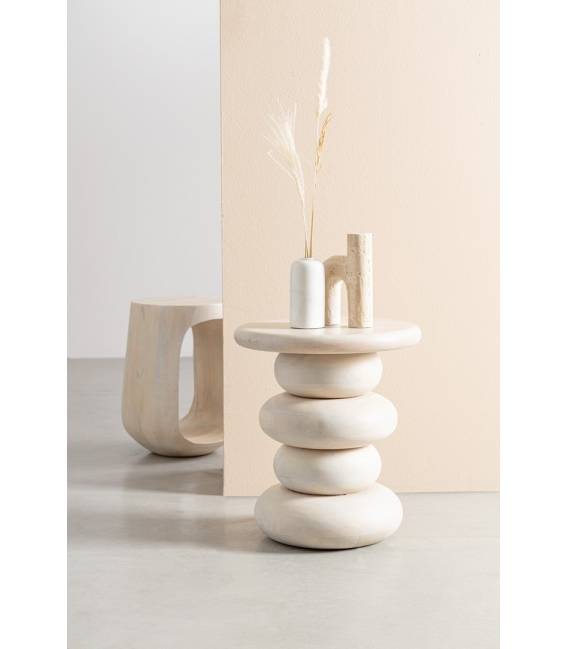 Šoninis staliukas LOPEZ Ø40 beige