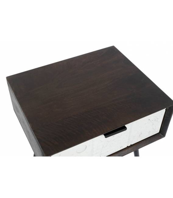 Naktinė spintelė VESTO 45x38 juoda/balta