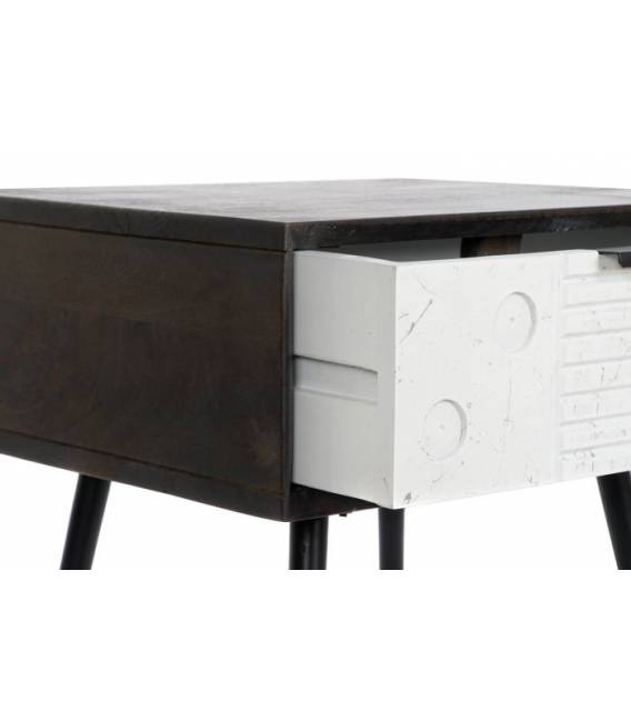 Naktinė spintelė VESTO 45x38 juoda/balta