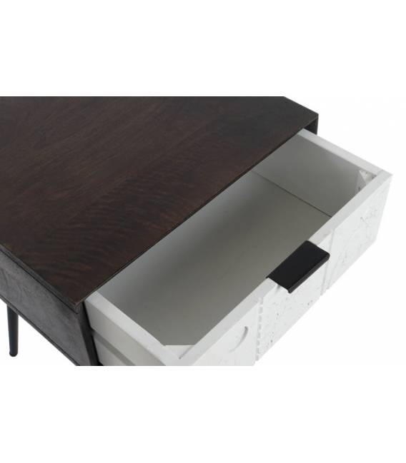 Naktinė spintelė VESTO 45x38 juoda/balta