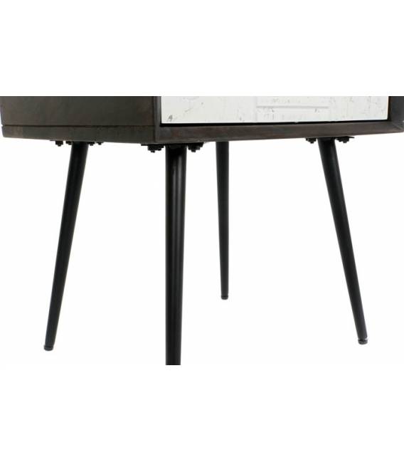 Naktinė spintelė VESTO 45x38 juoda/balta