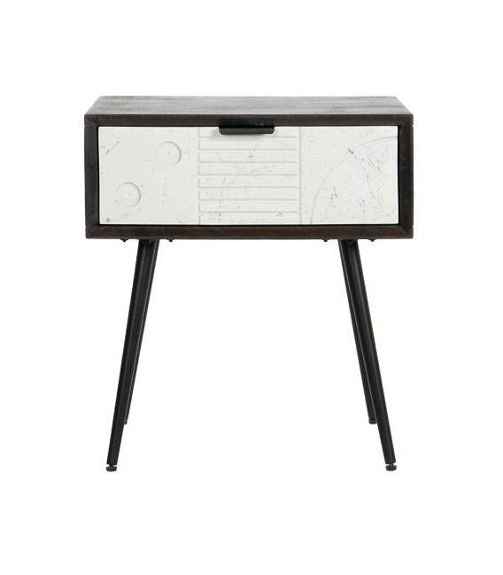 Naktinė spintelė VESTO 45x38 juoda/balta