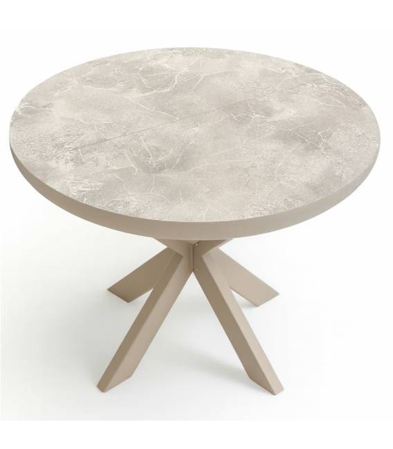 Išskleidžiamas stalas SPIDER Ø110(206)x76 matt rambla/acik kahve