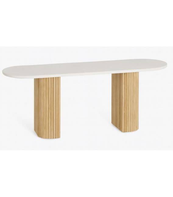 Konsolė TEMPO 130x42 ruda/balta