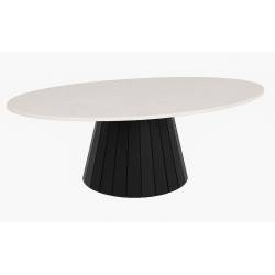 Kavos staliukas JAZZ 130x70 white/black