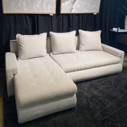 Minkštas kampas TIEN 230x129 pilkas