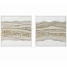 Paveikslų komplektas RAFIA 82x82 smėlio (2vnt.)