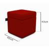 Pufas CUBE 40x40 raudonas