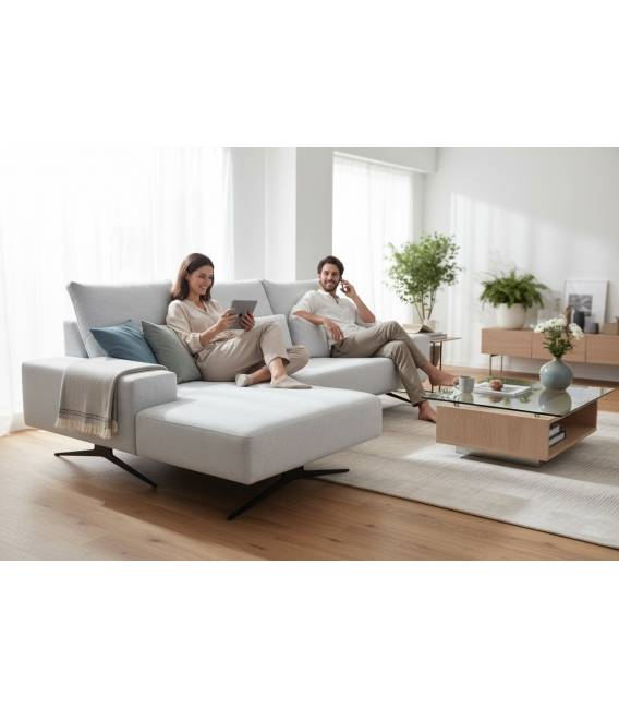 Minkštas kampas GRAVITY 257x170 šviesiai pilkas