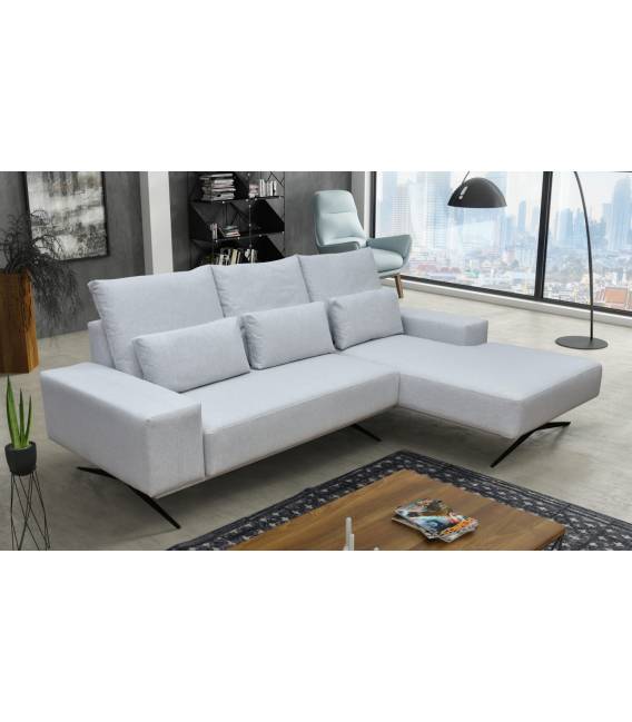 Minkštas kampas GRAVITY 257x170 šviesiai pilkas