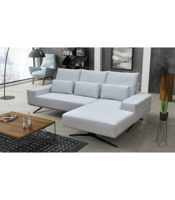 Minkštas kampas GRAVITY 257x170 šviesiai pilkas