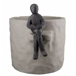 Vazonas FIGURA 13x11 pilkas