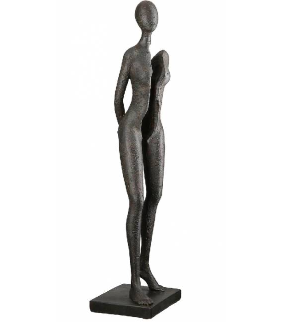 Dekoracija WOMAN 13x54 tamsiai pilka