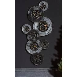 Dekoracija RELIEF 115x54 juoda/pilka