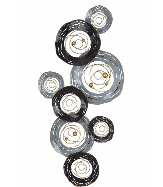 Dekoracija RELIEF 115x54 juoda/pilka