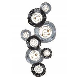 Dekoracija RELIEF 115x54 juoda/pilka