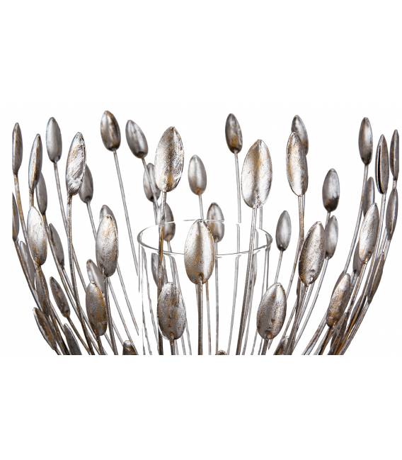 Žvakidė LEAF 30x27 sidabrinė