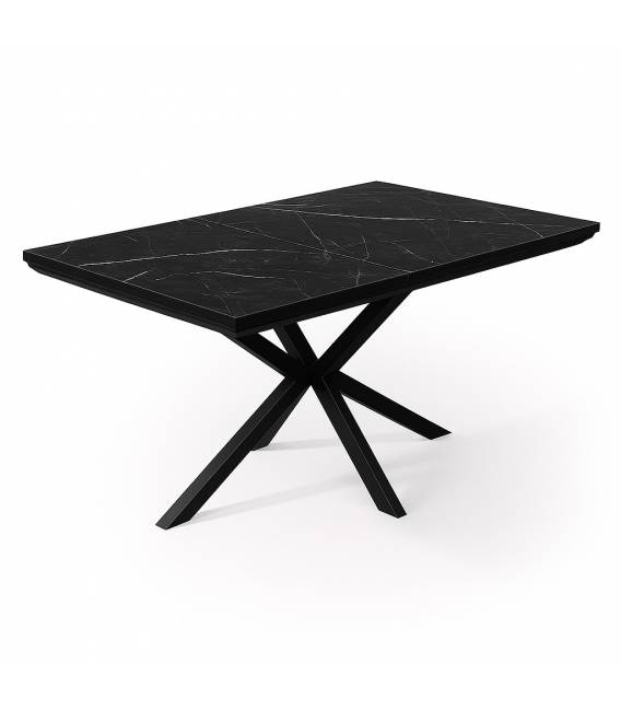 Išskleidžiamas stalas SHOT 135(215)x90 royal mermer/ black