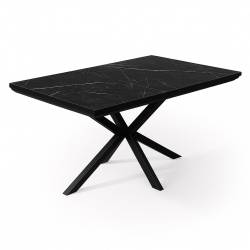 Išskleidžiamas stalas SHOT 135(215)x90 royal mermer/ black