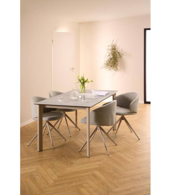Stalas PALERMO 160x90 pilkas