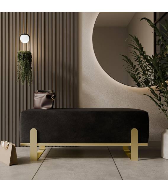 Suoliukas PRIOLO 80x35 juodas/ auskinės kojos