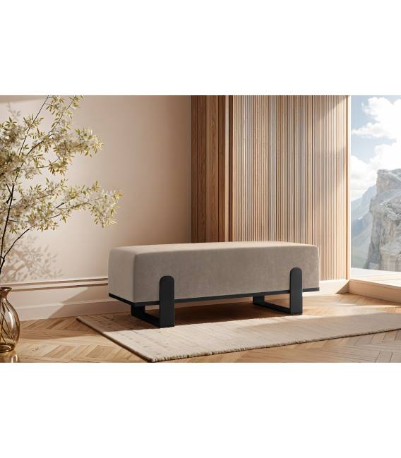 Suoliukas PRIOLO 100x35 kreminis/ juodos kojos